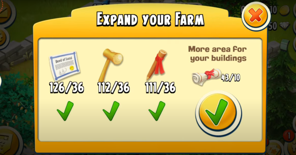 expand farm by lands